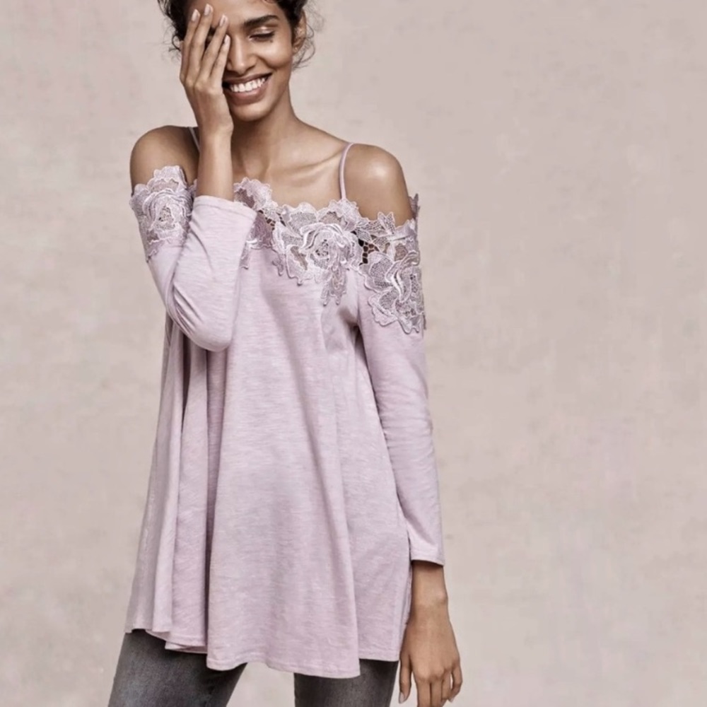 Anthropologie Meadow Rue Laceline Off-the shoulder - Picture 4 of 8
